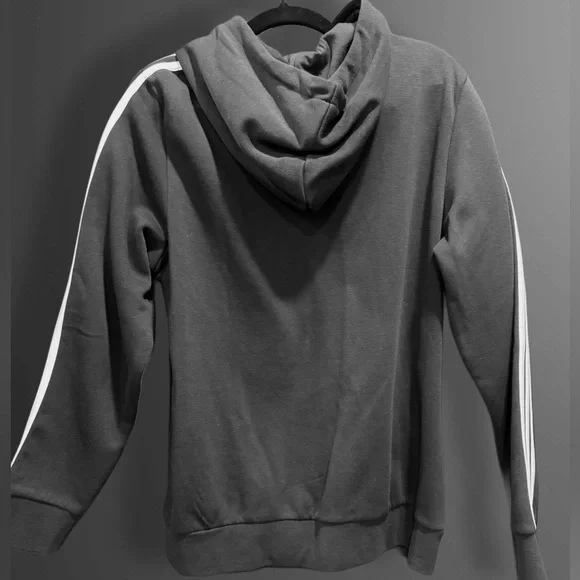 Adidas Black Hoodie with White Logo - Picture 2 of 4